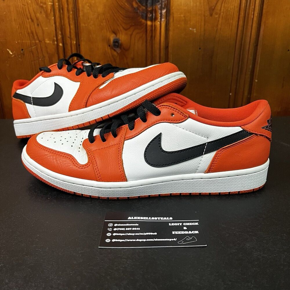 Air Jordan 1 Low Men's Size 9 Shattered Backboard Starfish Orange CZ0790-801